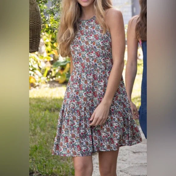 NATURAL LIFE Halle Halter Floral Mini Dress - Picture 1 of 13